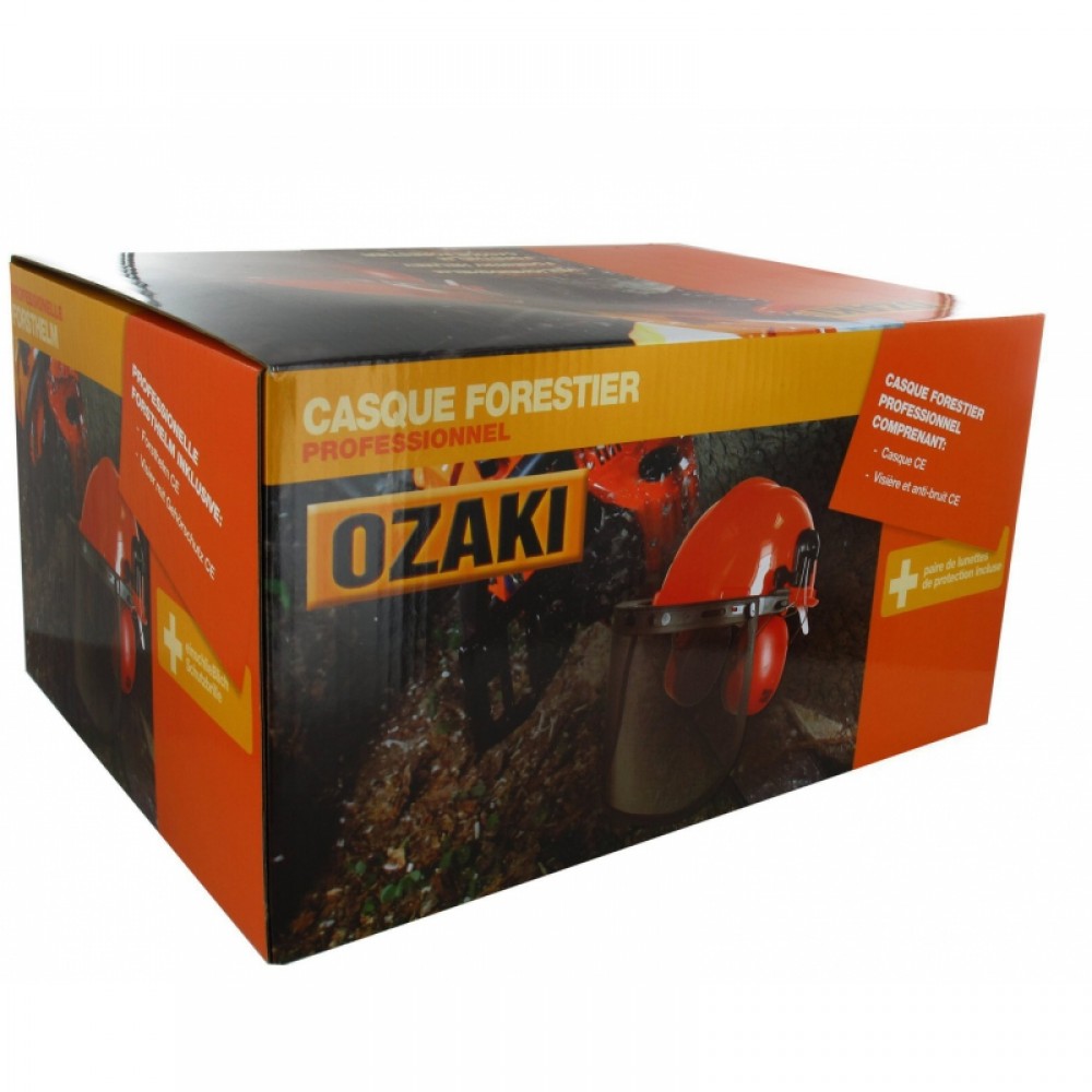 Ozaki Chainsaw Safety Helmet Ear Protection Mesh Visor and Safety